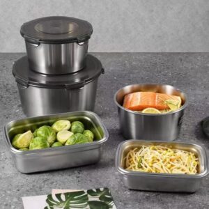 Food Grade 316 Stainless Steel Portable Lunch Box