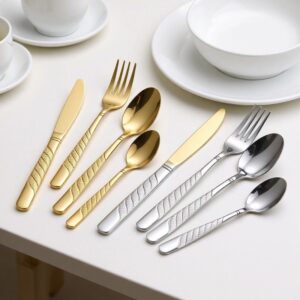 201 stainless steel thickened knife, fork and spoon set Western-style tableware
