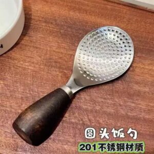 Wooden Handle Stainless Steel Rice Spoons