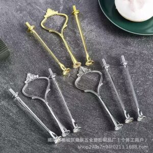 Cross-border zinc alloy ring European-style three-layer pastry plate stand