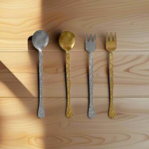 Retro Tree-Patterned fork and spoon Tableware Set