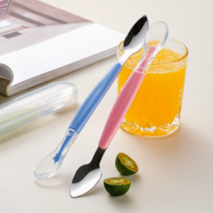 304 Stainless Steel Silicone Double-headed mud scraper Spoon
